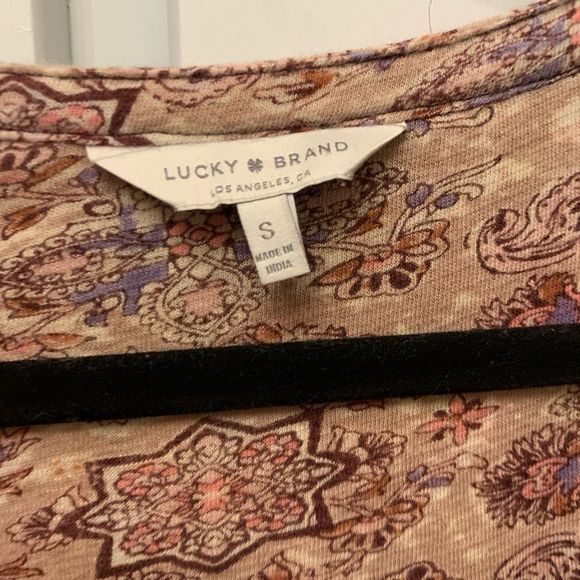 lucky Brand Long Sleeve Blouse Peasant Top - Picture 6 of 7
